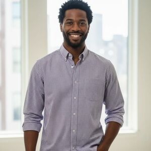 J. Crew Men's Lavender Checkered Button Down Shirt